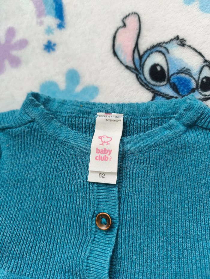 Gilet fille C&A - 3 mois - bleu turquoise - Etat : Excellent - photo numéro 3