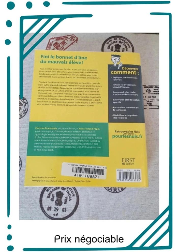 🌈 Livre "la culture générale pour les nuls" 2ème édition🌈 - photo numéro 2