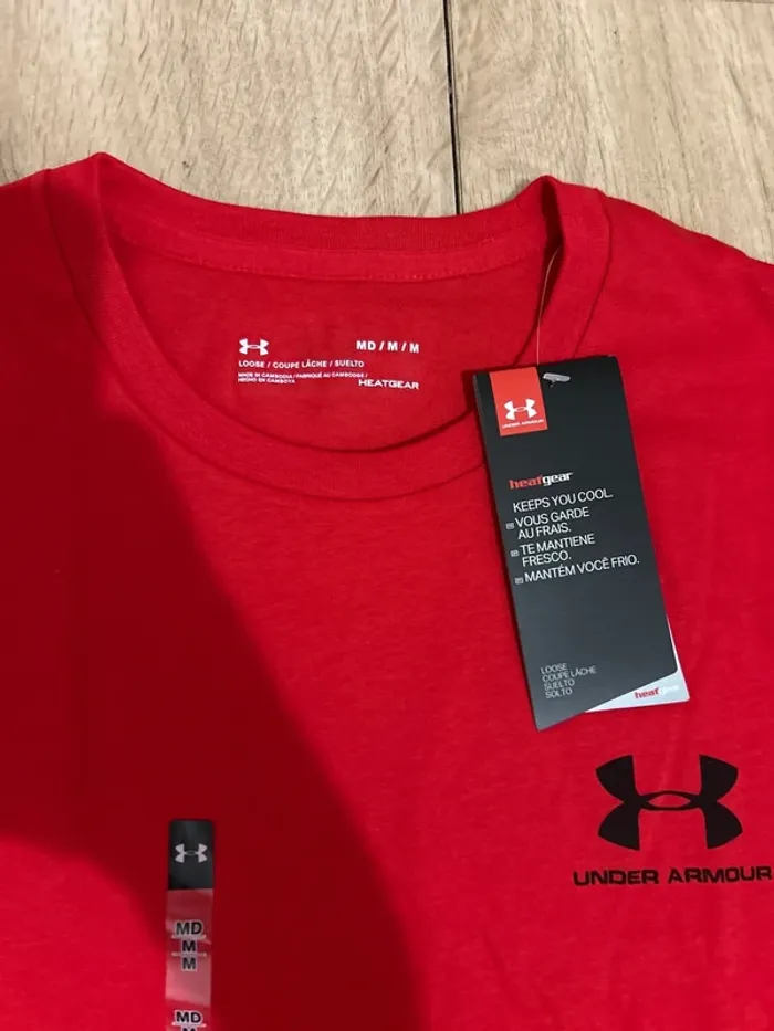 T-shirt rouge Under armour M - photo numéro 2