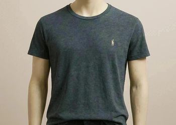 T-shirt Ralph Lauren bleu chiné – Très bon état vintage (taille M)