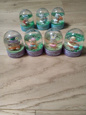 Lot de 7 boules à neige " joyeuses pâques"