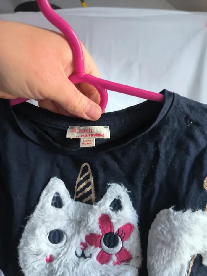 Tee shirt fille dpam 24 mois - photo numéro 3