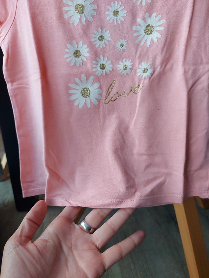 Tee-shirt manches courtes Vertbaudet 4 ans rose - photo numéro 7