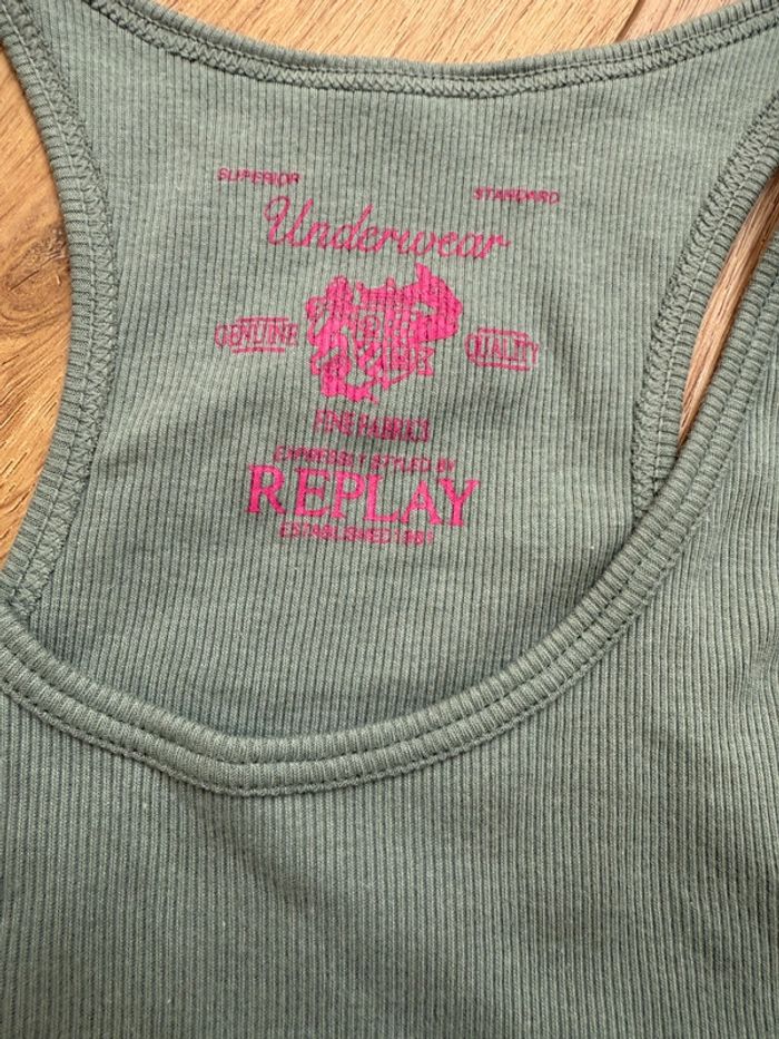 Débardeur Replay kaki en S NEUF - photo numéro 3
