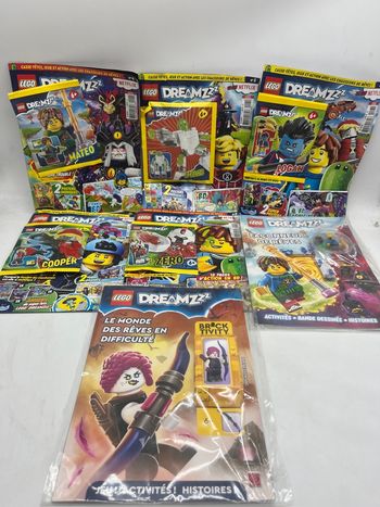 Lot de 7 livres D’activités Magazines Lego Dreamzzz Avec leurs figurines Neuf  