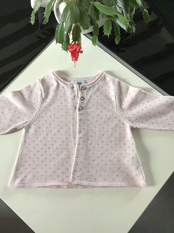 Gilet rose à pois argentés Obaibi