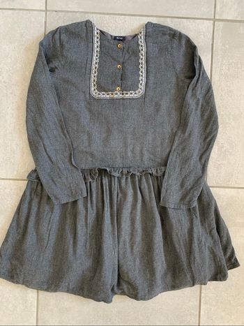 Jolie robe grise d’hiver Kiabi taille 12 ans