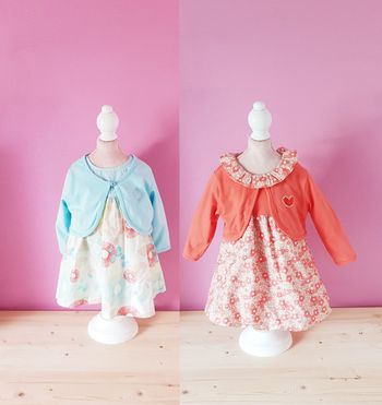 🌸 Lot de 2 ensembles de robe avec boléro - 6 mois 🌸