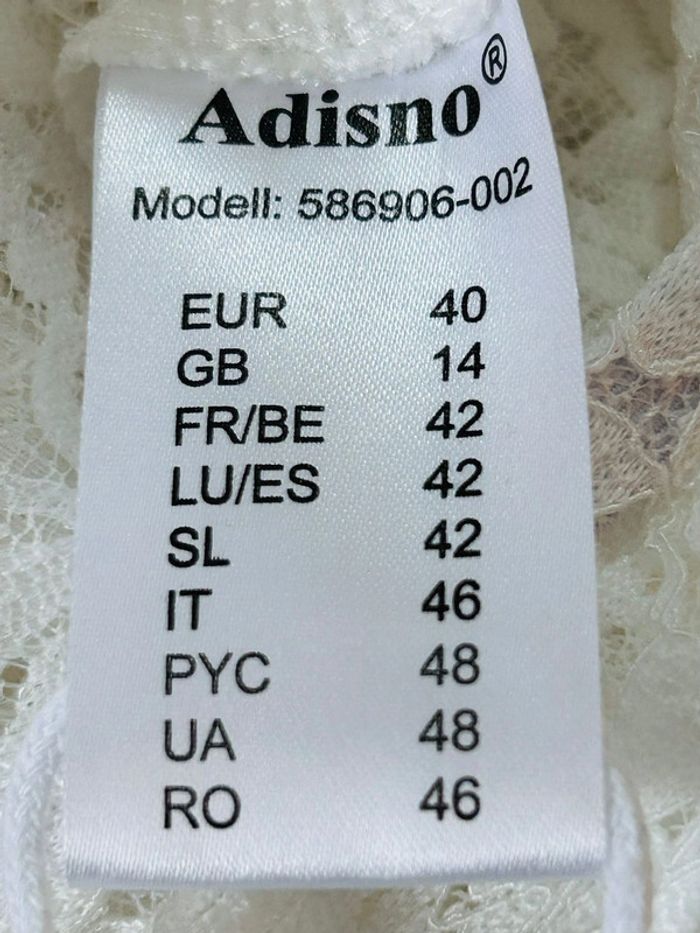 Croc top en dentelle blanc taille 40 - photo numéro 5