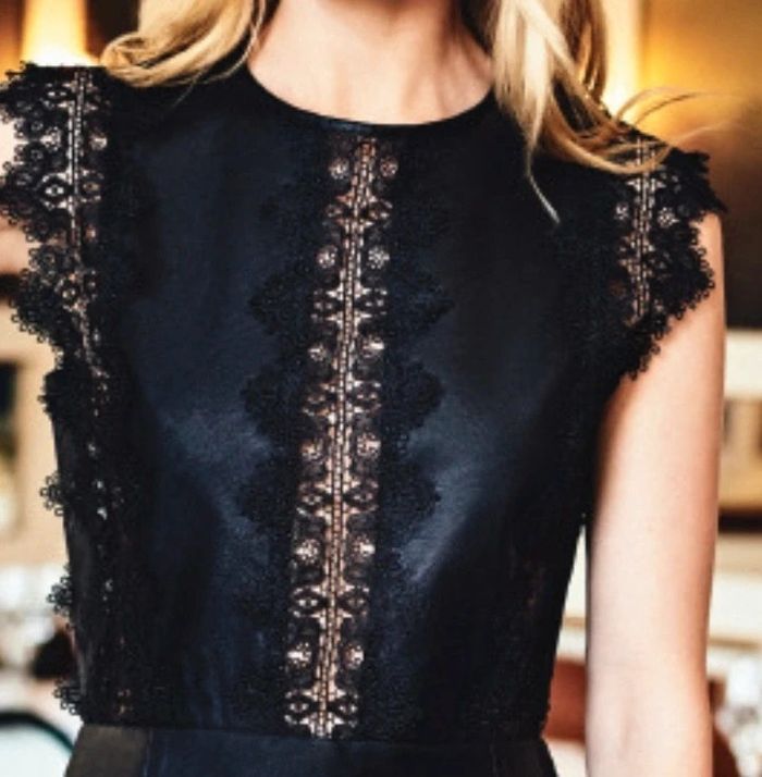 Robe simili cuir noire Georgia May Jagger Morgan neuve t 38 - photo numéro 3
