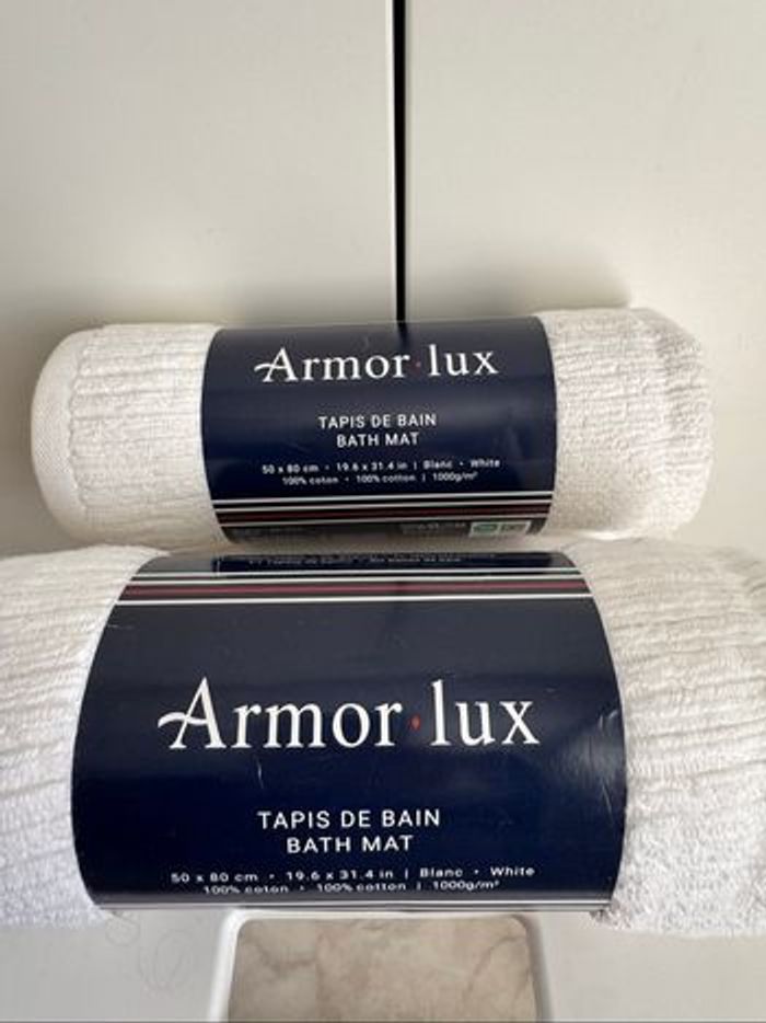 Lot de 2 Tapis de bain Armor-lux 50/80cm neuf