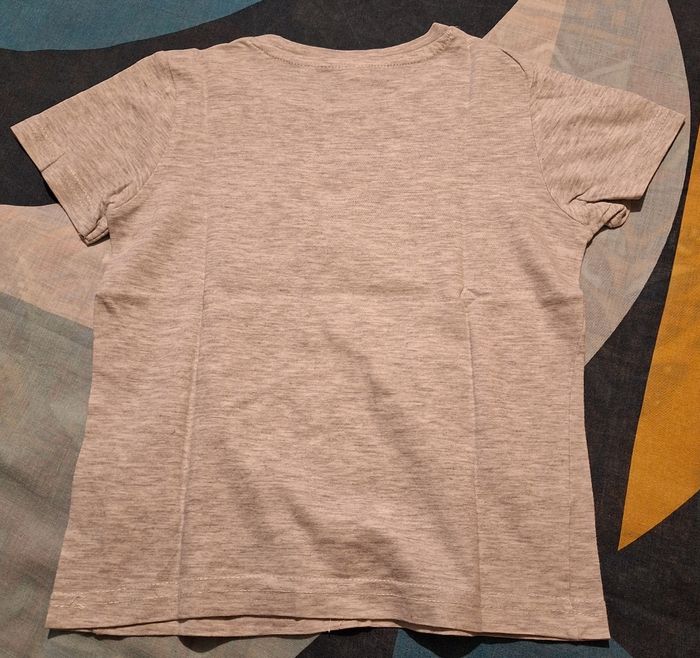 Tee-shirt manches courtes gris 110-116 cm - photo numéro 4