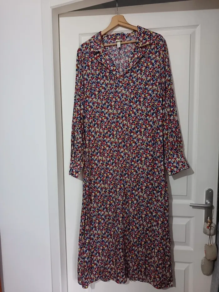 Robe longue fleurie