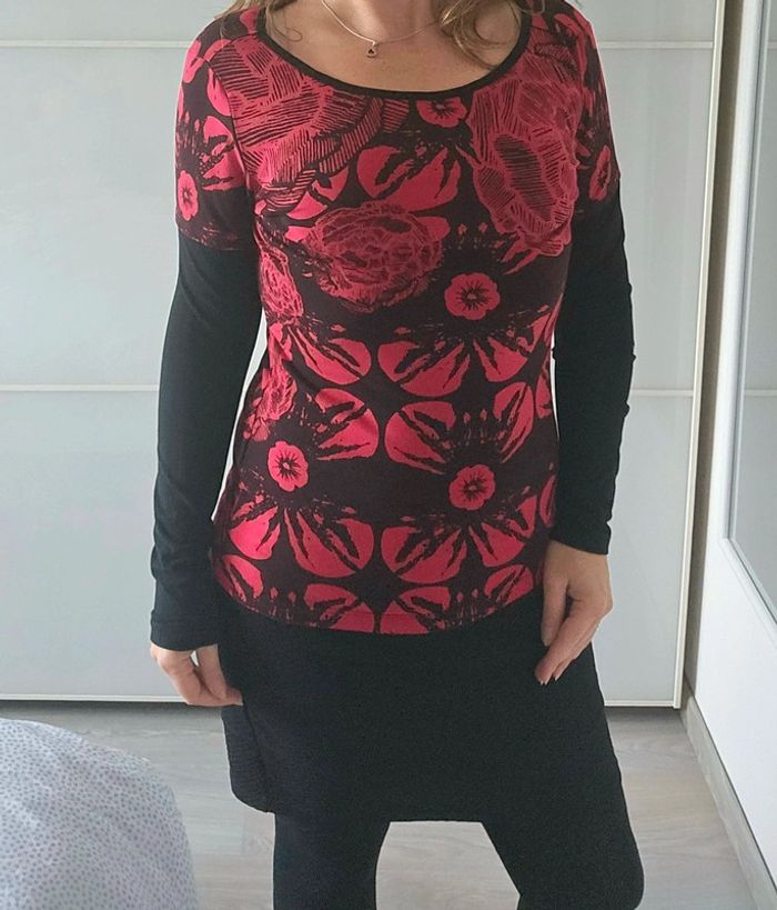 T-shirt rouge et noir Smash taille M
