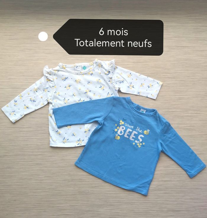 Lot 2 t-shirts manches longues