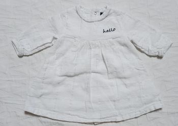 Kiabi jolie robe blanche fils argent hello