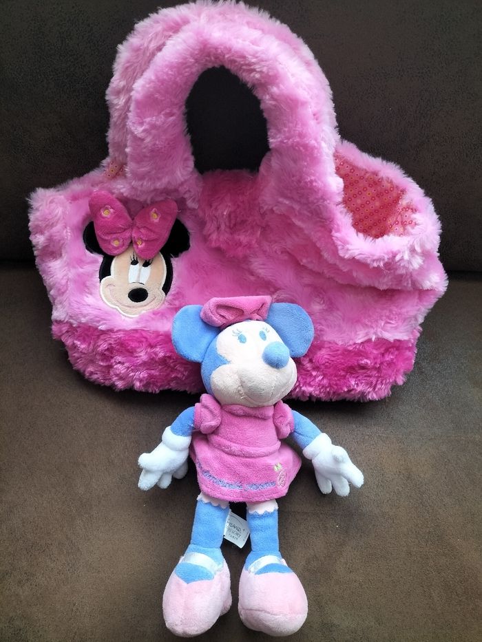 Sac et peluche minnie