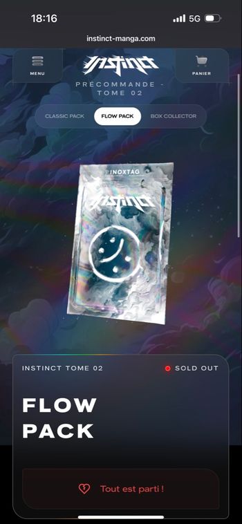 Instinct Tome 2 Flow Pack édition limitée (Inoxtag)