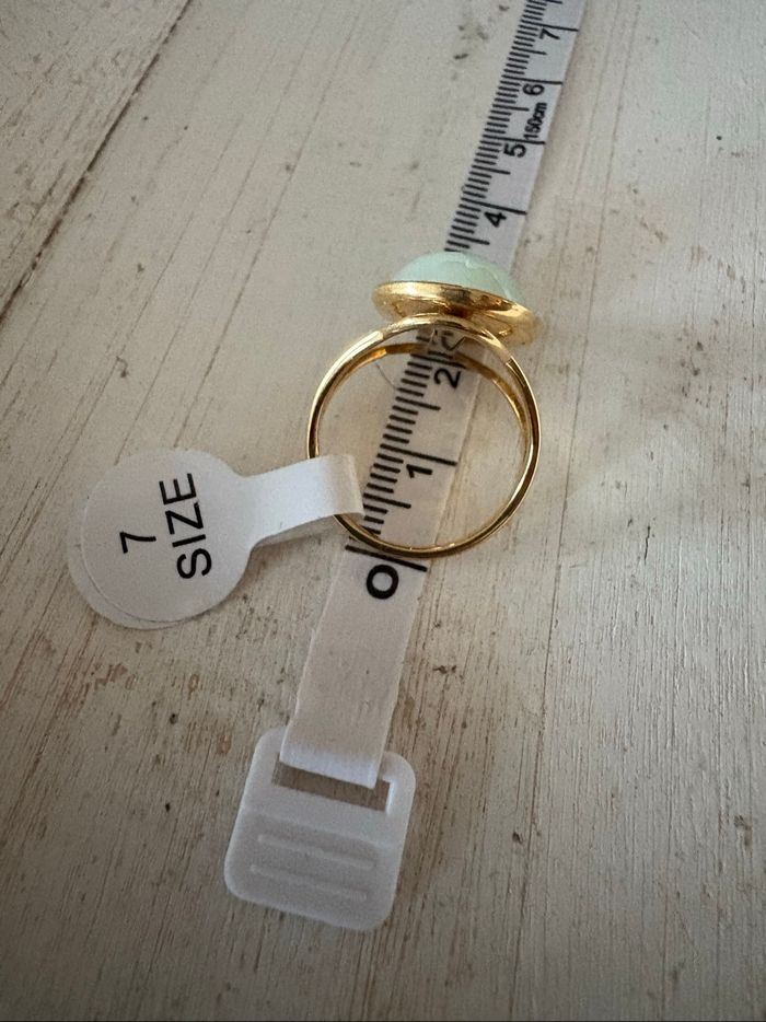 Bague dorée et bleu T7 - photo numéro 5