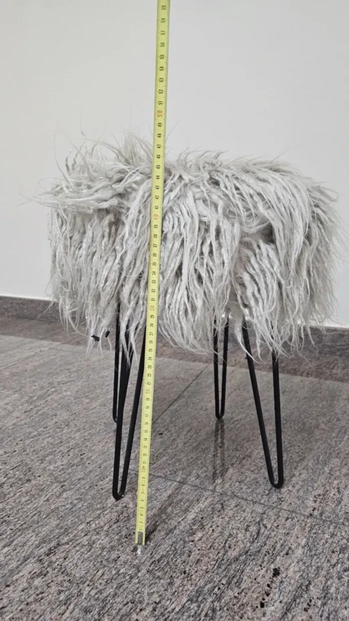 Sgabello pelo bianco - photo numéro 2