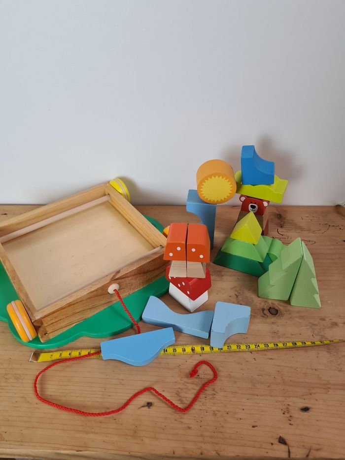 Chariot à formes à tirer en bois Janod - photo numéro 3