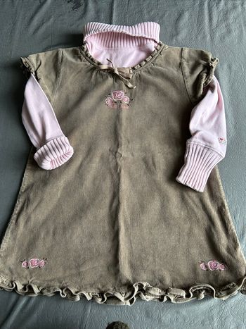 Ensemble robe + sous-pull petite fille 