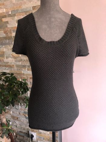 Pull gris en coton