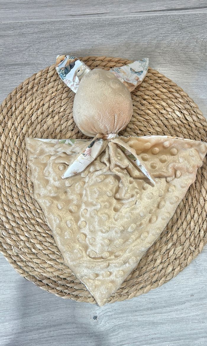 Doudou animaux beige fait main