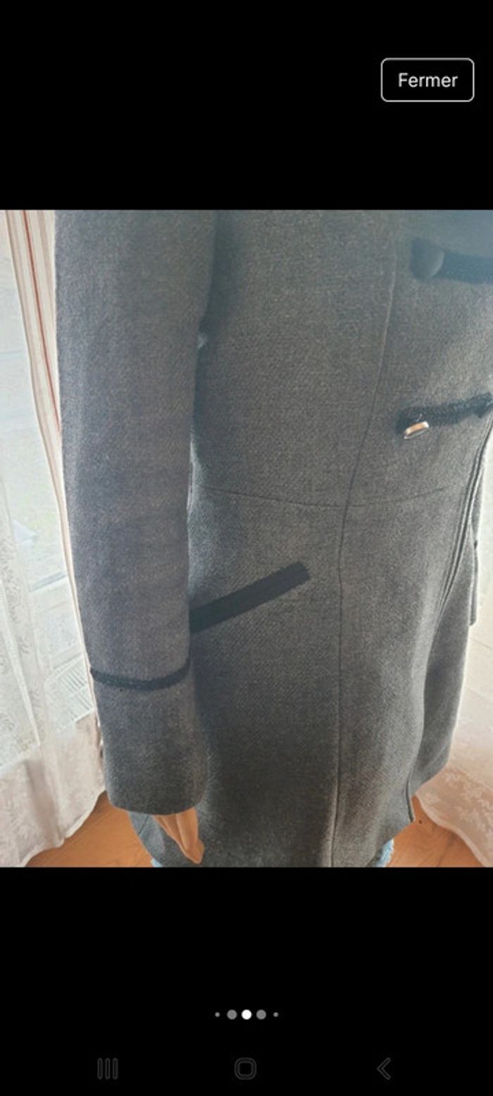 Jolie Manteau gris anthracite Naf Naf taille 36 - photo numéro 10