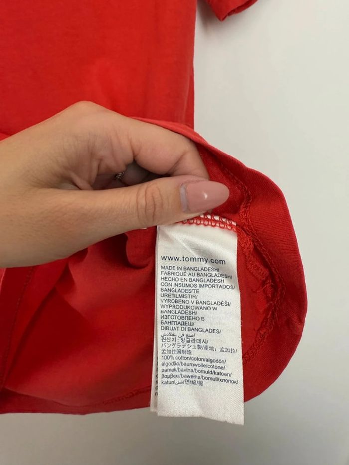 T-shirt Tommy Hilfiger garçon 12 ans, 152 cm, rouge très bon état - photo numéro 7