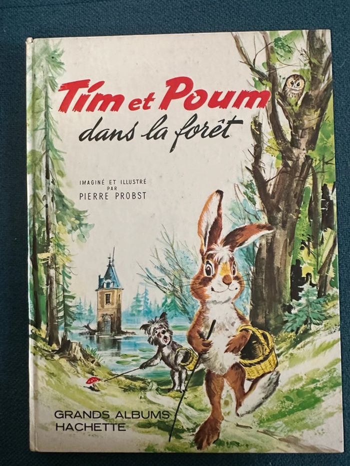 Livre bd album vintage Tim et Poum dans la forêt nature enquête hibou Pierre Probst