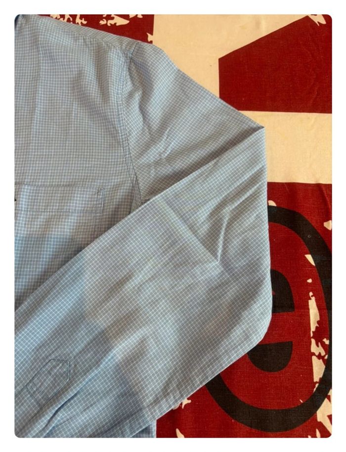 Chemise à carreau bleu et blanche Thomas Burberry femme S/M - photo numéro 4