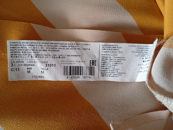 Chemisier moutarde et crème sans manche neuf taille 38 - photo numéro 4