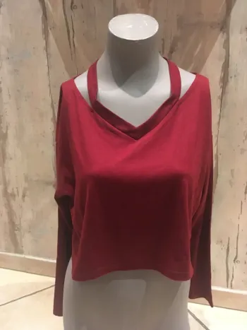 Joli tee shirt manches longues crop top Shein 38/40