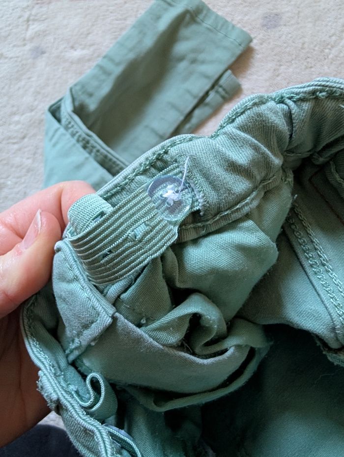 Lot 2 Pantalons Fille Vertbaudet 3 Ans (94 cm) - Vert d'eau & Velours Côtelé Kaki - photo numéro 3