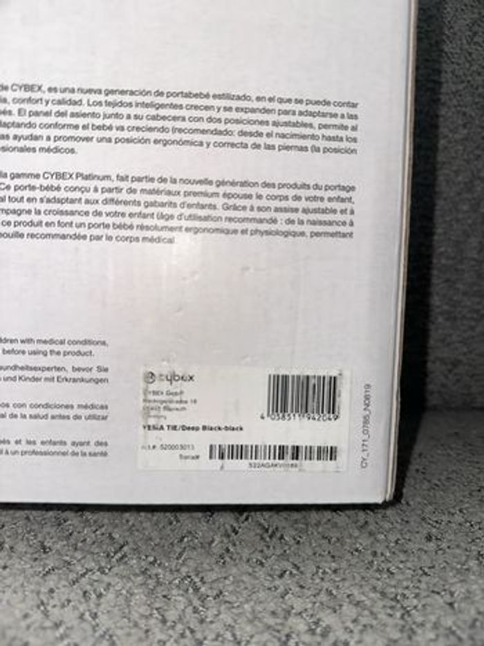 Porte bébé Cybex platinum Yema Tie Noir - photo numéro 5