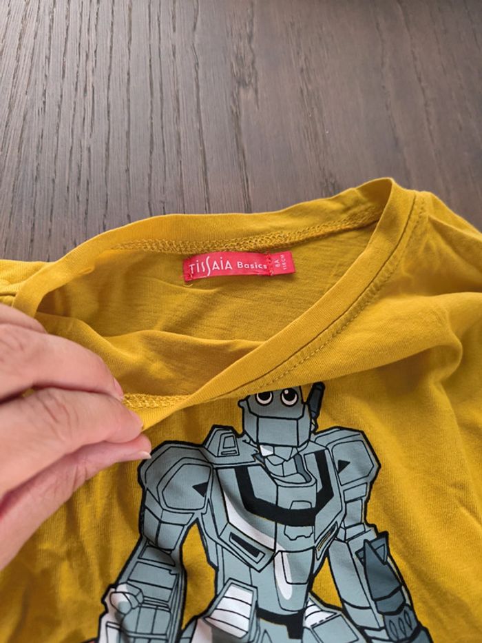 T-shirt manches longues robot basket - photo numéro 3