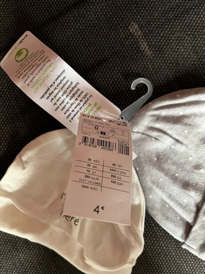 Bonnets de naissance kiabi - photo numéro 2