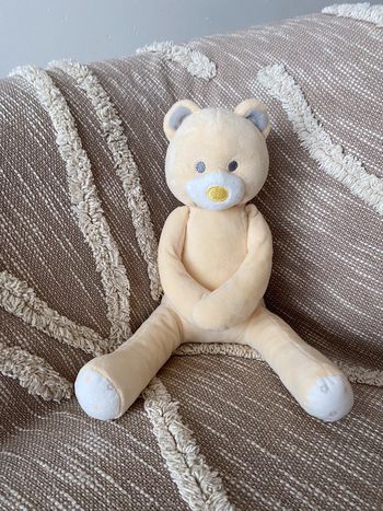Peluche doudou 26cm Tom et kiddy obaibi ours jaune étoile très bon état