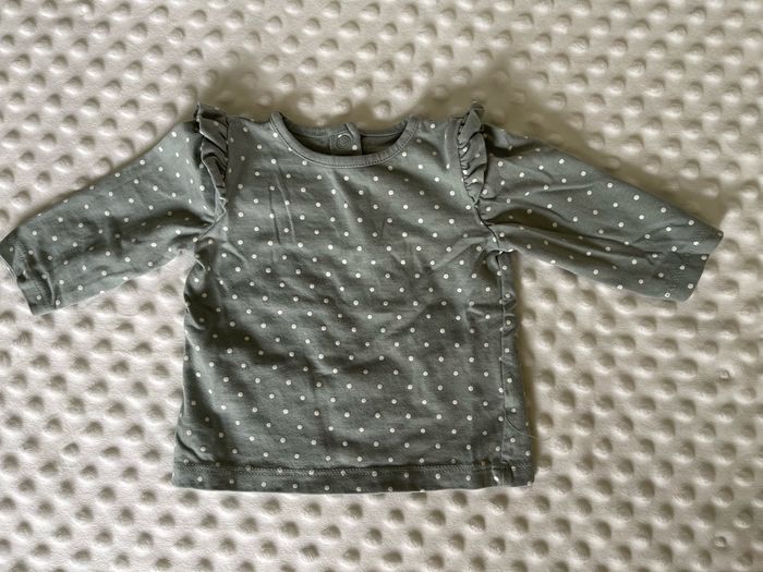 Ensemble kaki à pois pour bébé - photo numéro 2