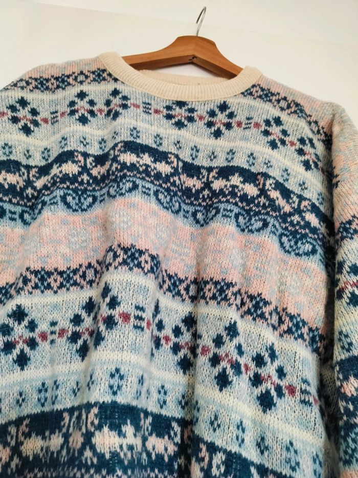 Pull vintage 51% laine - photo numéro 2