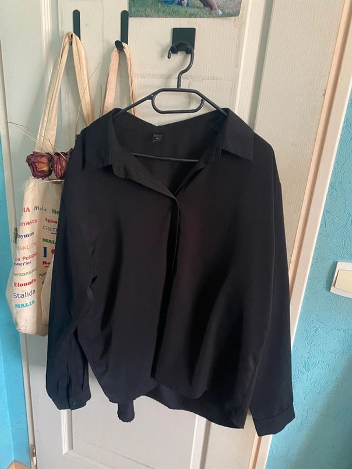 chemise over size noire Shein taille L - photo numéro 5