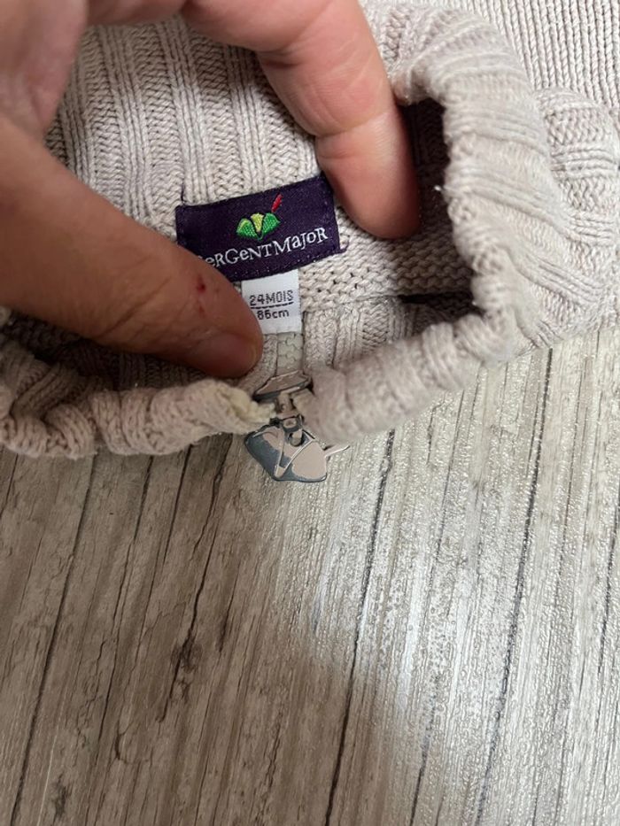 Gilet en maille sergent major taille 24 mois - photo numéro 4