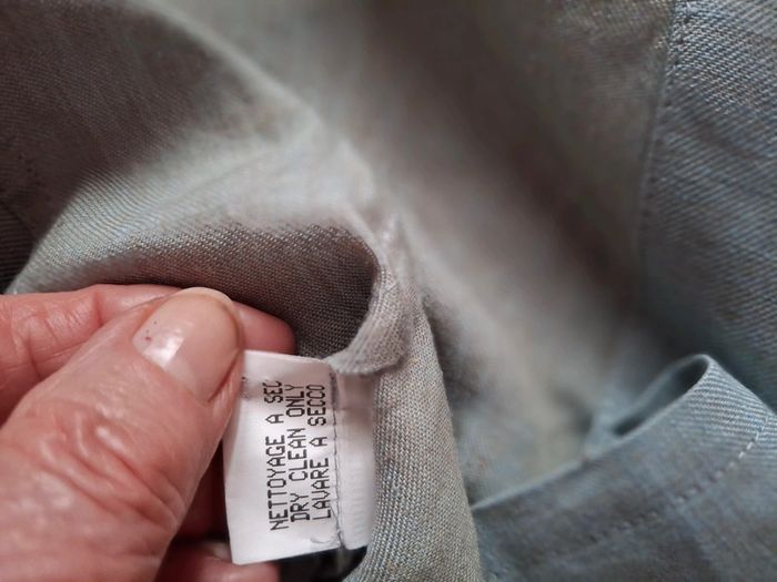 Saharienne "APARA" 100% lin, bleu ciel raffiné taille 40 - photo numéro 9