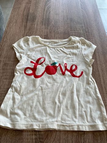 Teeshirt love crème 5 ans