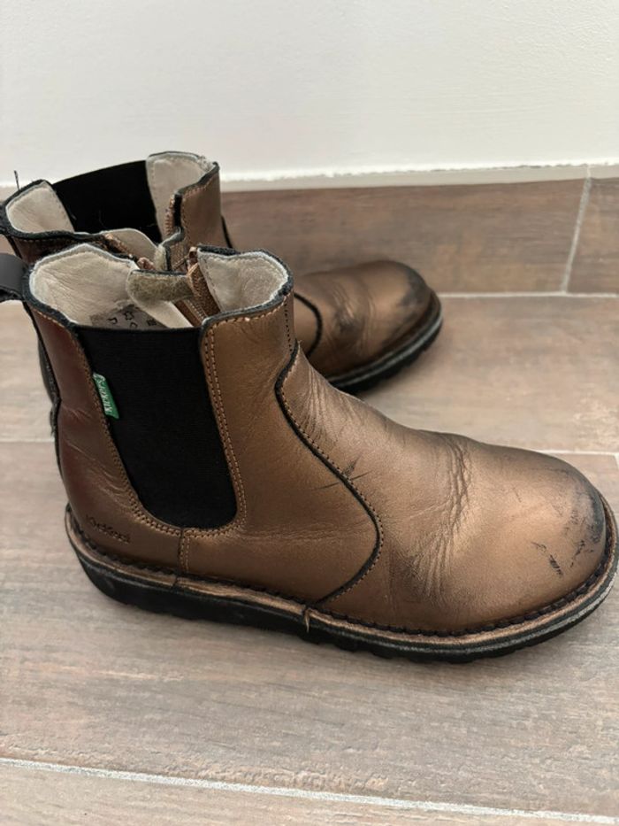 Boots kickers pointure 32 bronze kick yoto kid - photo numéro 3