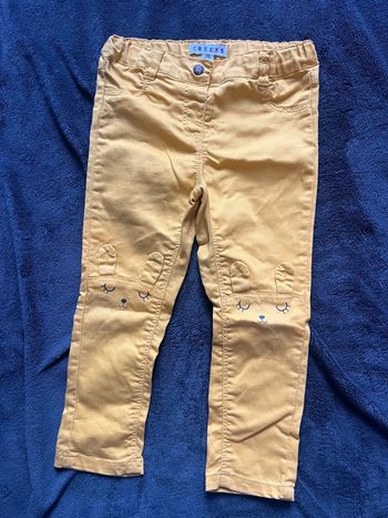 Pantalon fille 3 ans creeks moutarde