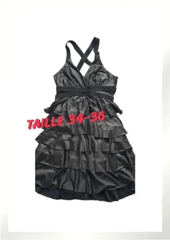 Robe Noir Pailleté - 34/XS