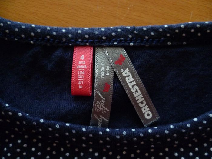 Tee-shirt manches courtes bleu marine fleurs - photo numéro 3