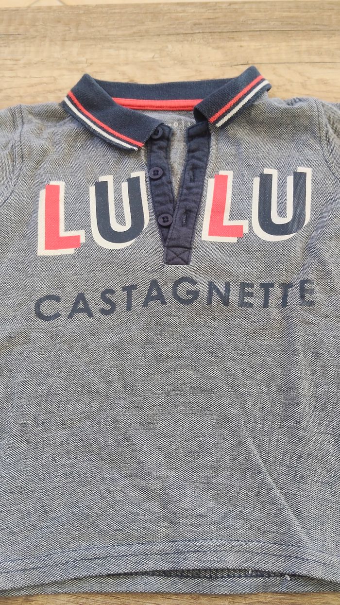 Polo tee-shirt Lulu castagnette 3 ans - photo numéro 2